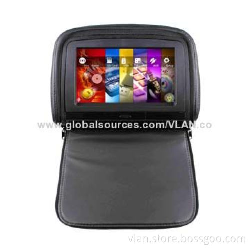 9-inch Headrest Car DVD Player with Zipper Cover, OSD Display, Multi-lingual Menu